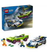 LEGO City Voiture de police et voiture musclée en chasse