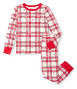 Ensemble de pyjama Hatley pour enfants, motif cœurs à carreaux