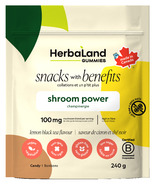 Collations Herbaland avec bienfaits Gummies Shroom Power Thé noir au citron