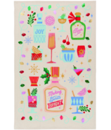 Now Designs Decorative Dishtowel Christmas Cocktails