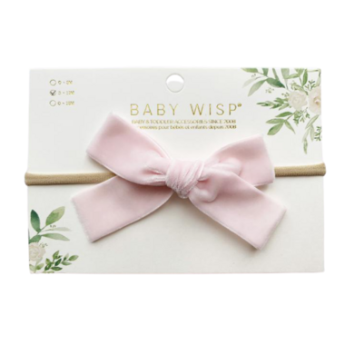 Buy Baby Wisp Headband Velvet Bow Light Pink at Well.ca | Free