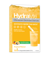 Hydralyte granules d'électrolytes effervescents tropical