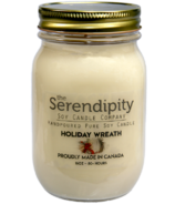 Serendipity Candles Mason Jar Holiday Wreath