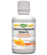 Nature's Way Calcium et Magnésium avec K2 Liquide Orange