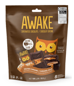 AWAKE Caffeinated Chocolate Salted Caramel Dark Chocolate