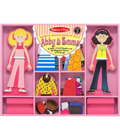 Melissa & Doug Abby & Emma Magnetic Dress Up Dolls