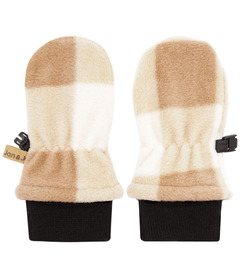 Jan & Jul Fleece Mittens Brown Plaid