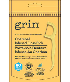 Grin Ultra Clean Charcoal Infused Adults Floss Picks