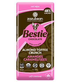 Chocolat Zazubean Bestie Almond Toffee 43 % de cacao