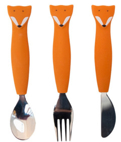 image of Trixie Silicone Cutlery Set Mr. Fox with sku:328993