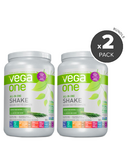 Vega One Ensemble de 2 paquets de mélange de boissons protéinées complètes non sucré, saveur naturelle