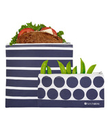 Lunchskins Reusable Zip Bag Set Stripe Dot