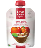 Love Child Organics Purée de Pommes, Raisins Secs et Crème de Noix De Coco
