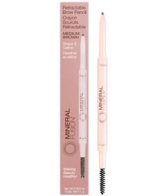 Mineral Fusion Rose Gold Retractable Brow Pencil Medium Brown