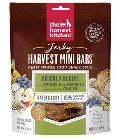 The Honest Kitchen Jerky Harvest Mini Bars Fruit & Chicken Recipe