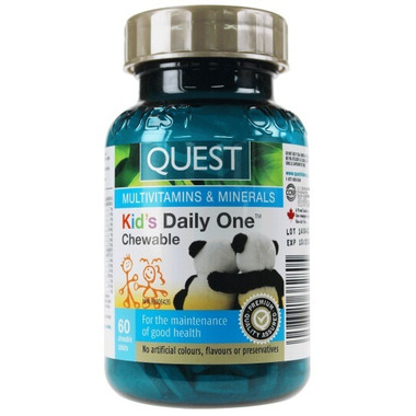 Quest Kid\'s Daily One Chewable Multivitamins & Minerals Quest Kid\'s Daily One Chewable Multivitamins & Minerals