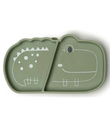 Loulou Lollipop Born To Be Wild Silicone Snack Plate Alligator