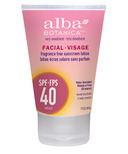 Alba Botanica Écran solaire pour le visage sans parfum SPF 40
