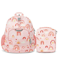 Jan & Jul Kids Sac à dos & Sac à lunch Pink Rainbow Bundle
