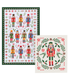 Now Designs By Danica Tea Towel & Swedish Spongecloth Nutcracker Bundle