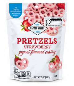 Hayden Valley Foods Pretzels Strawberry Yogurt Coated