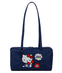 BAGGU Nylon Bowler Bag Embroidered Hello Kitty Phone