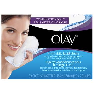 Olay 4-in-1 Daily Facial Cloths for Combination/Oily Skin Olay 4-in-1 Daily Facial Cloths for Combination/Oily Skin
