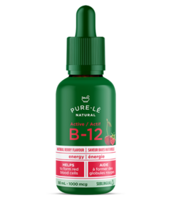 Pure-le Natural Organic Sublingual Active Vitamin B-12 1000mcg Berry