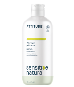 ATTITUDE Sensitive Natural Shower Gel Nourishes Fresh Apple
