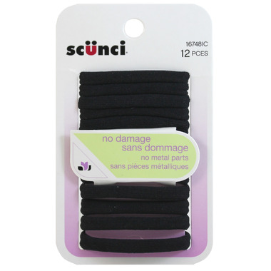 Buy Scunci Black No Damage Hair Elastics At Well Ca Free