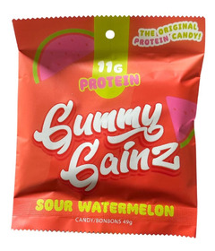 image of Gummy Gainz Prosweets Protein Snack Sour Watermelon with sku:335984