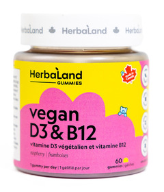 Herbaland Vegan D3 & B12 Gummies