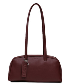 BAGGU Recycled Leather Bowler Bag Mahogany
