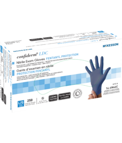 Gants d'examen en nitrile Mckesson Confiderm LDC, protection contre le fentanyl, taille L