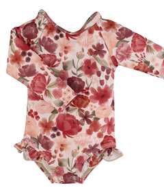 Current Tyed Clothing Ruffle Rashguard One Piece Swimsuit Harper