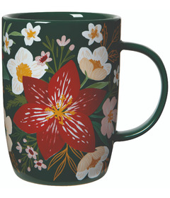 Now Designs By Danica Tall Mug Amaryllis Christmas