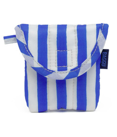 BAGGU Puffy Earbuds Case Blue Painted Stripe