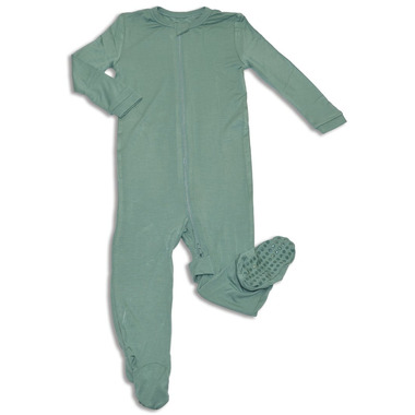 Bamboo Footed Sleeper w/zipper (Mineral) Bamboo Footed Sleeper w/zipper (Mineral)