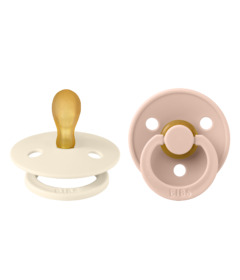 image of BIBS Original Latex Pacifier Pack Symmetrical Ivory Blush with sku:330293