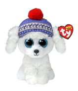 Ty Beanie Boo Sleighbell White Dog with Hat