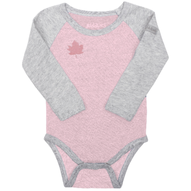 Juddlies Organic Raglan Long Sleeve Body Tee Dogwood Pink Juddlies Organic Raglan Long Sleeve Body Tee Dogwood Pink
