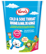 Kerr's Cold & Sore Throat Lollypop Lozenges Strawberry 