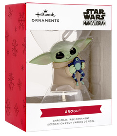 image of Hallmark Christmas Ornament Star Wars: The Mandalorian Grogu With Frog with sku:336480