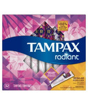 Tampax Radiant Regular Plastic Tampons 