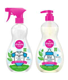 Dapple Baby Bottle & Dish Liquid + Stain Remover Fragrance Free Bundle