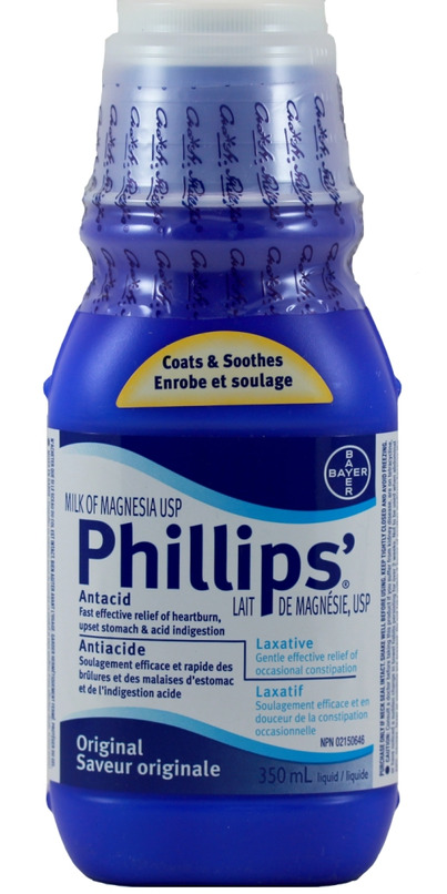 Bayer Phillips Lait de magnésie liquide, 350 ml