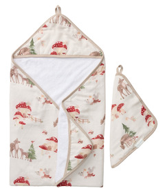 Loulou Lollipop Hooded Towel Set Forest Families