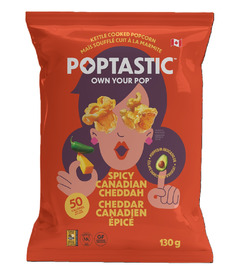 Poptastic Popcorn Spicy Canadian Cheddah 