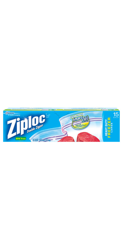 Ziploc Double Zipper Quart Freezer Bags, Clear, Quart 150 count 