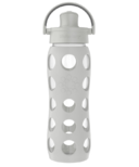 Lifefactory Active Flip Cap Glass Water Bottle Cool Grey